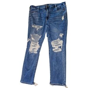 American Eagle Plus Size 22 Next Level Stretch Ripped 90% Cotton Skinny